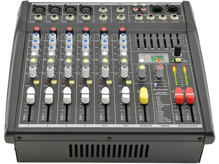 Citronic 4 Channel Powered Mixer 2 x 200W