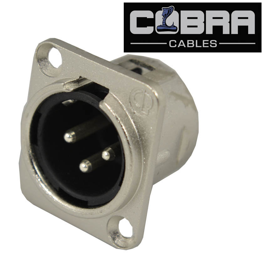 Cobra Cables XLR Male Panel Socket
