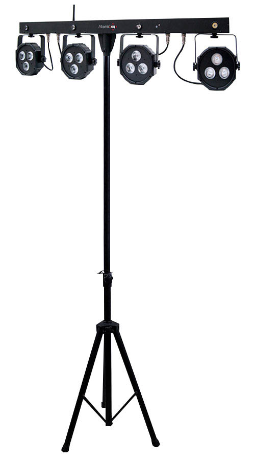Atomic4dj Pre Mounted RGB Par Stage Lighting System with Wireless Foot Control