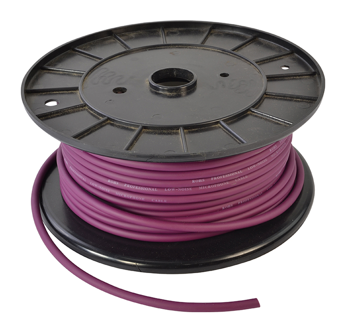 Cobra Purple Microphone Cable 50 Metre Roll