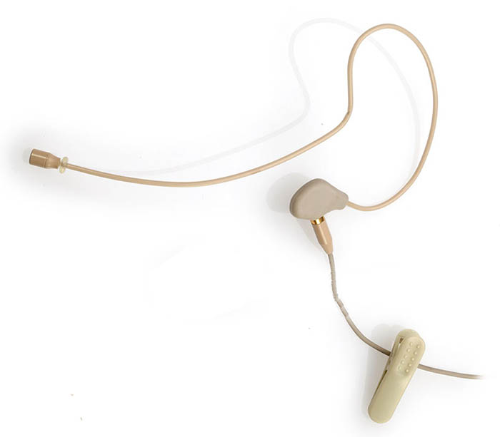 JTS Single Ear Discreet Headset with 4 Pin Mini XLR Beige