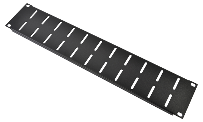 Cobra 2U 19" Vented Rack Panel with Black Finish