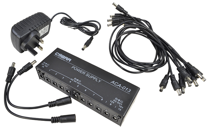 Cobra 8 Way 12 Volt Power Supply For Effects Pedals
