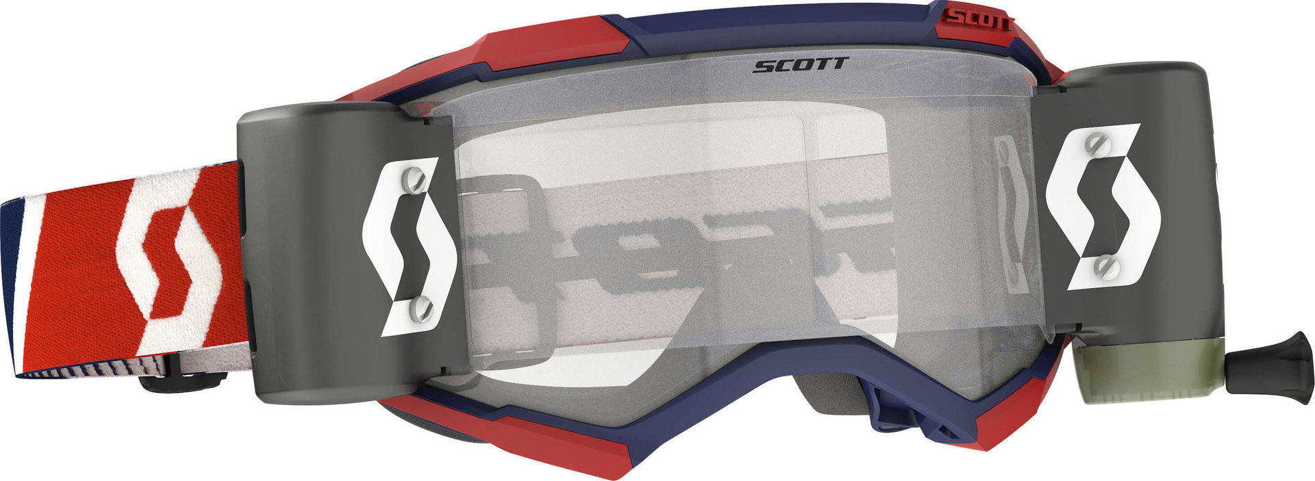 Scott Fury WFS rood/blauwe Motorcross Goggles Rood Blauw Eén maat