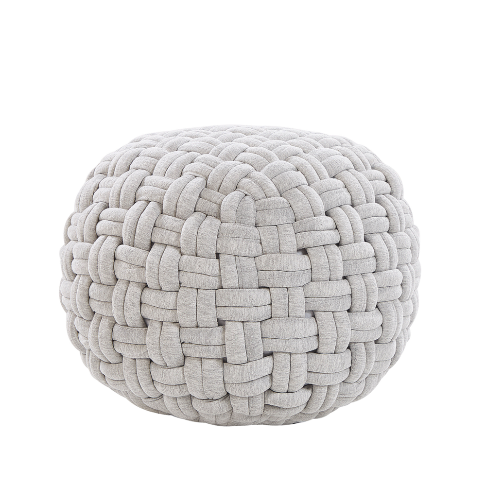 Beliani Poef lichtgrijs HOPA