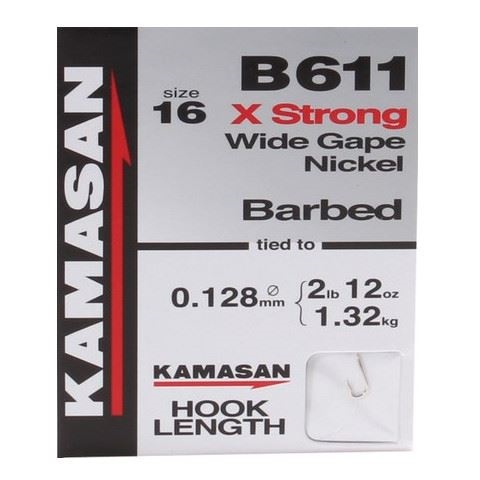 Kamasan B611 Hooks to Nylon  | 22-1lb 8oz
