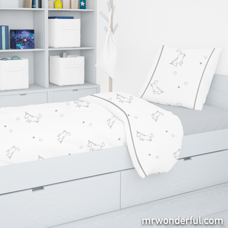 Mr Wonderful Jogo de lençóis cama de 90 cm - Unicorn lover