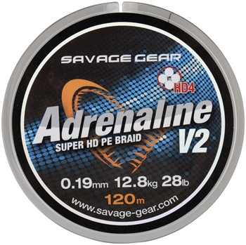 Savage Gear HD4 Adrenaline V2 Braid - 120m Grey | Grey | 120m