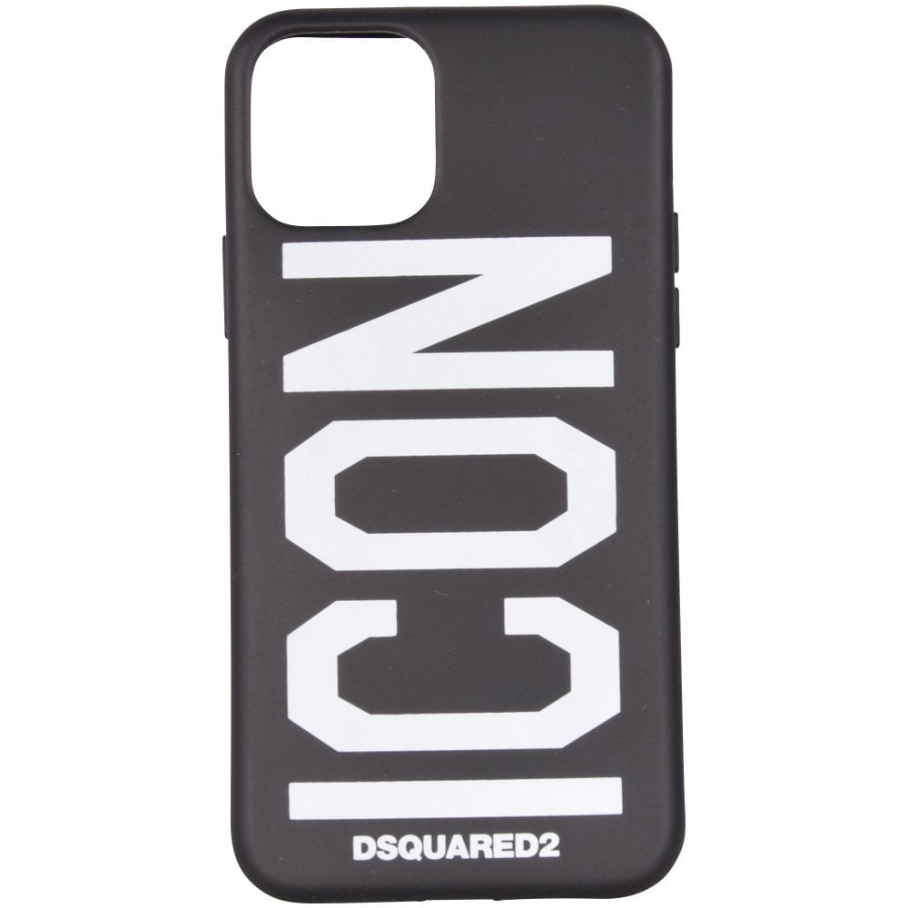 DSQUARED2 Men's Black iPhone 11 Pro ICON Phone Case | Black/White | OSZ