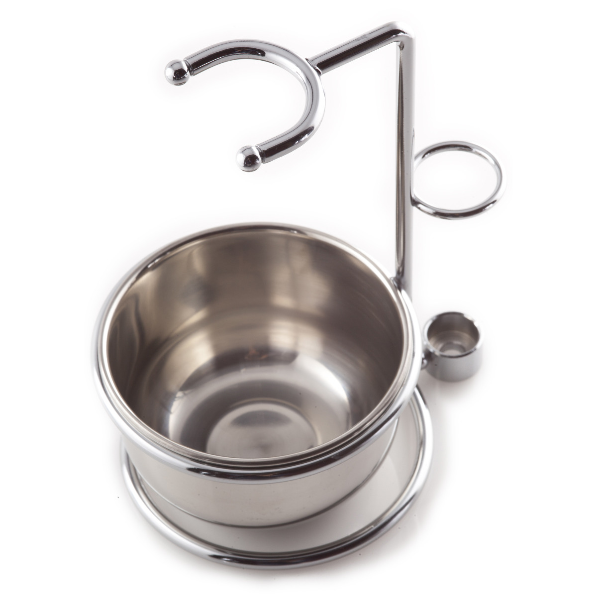 Executive Shaving Razor and Brush Stand with Lathering Bowl