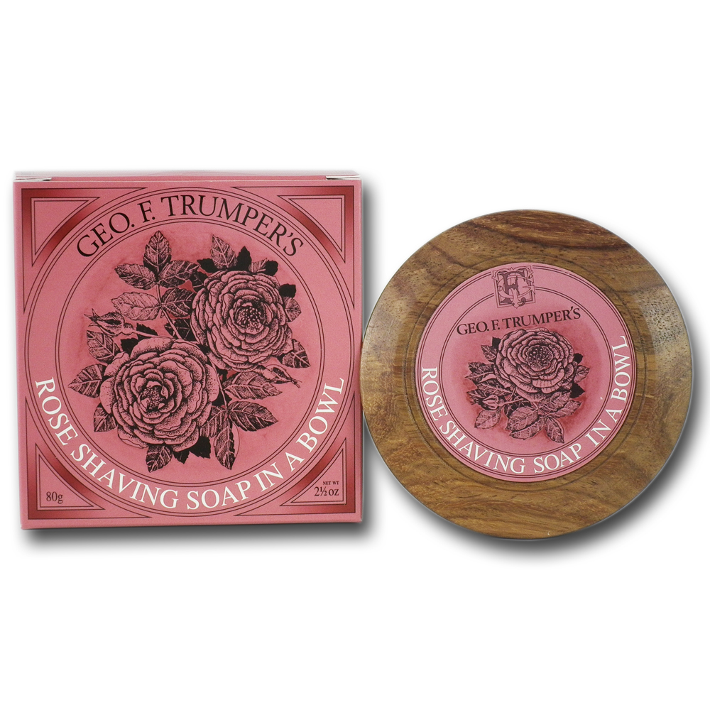 Geo F Trumper Rose Shaving Soap Bowl 80g