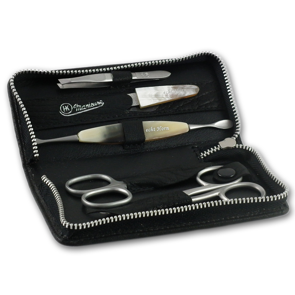 Hans Kniebes Luxury 5 Piece Real Horn Manicure Set