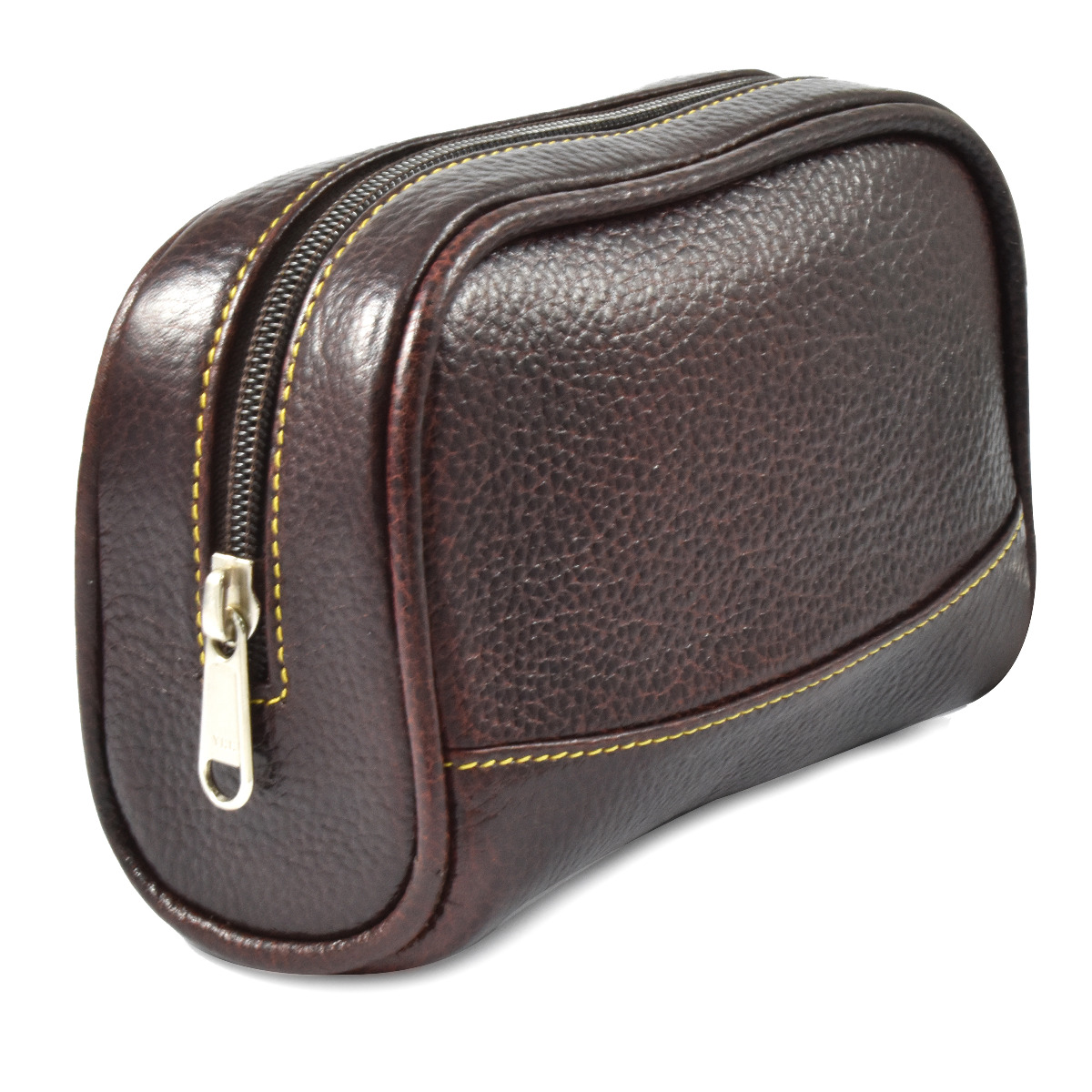Parker Brown Leather Mini Wash Bag