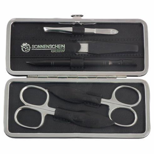 Sonnenschein Exclusiv German Leather Manicure Set in Black