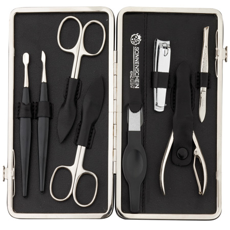 Sonnenschein Exclusiv Quality German 8 Piece Leather Manicure Set