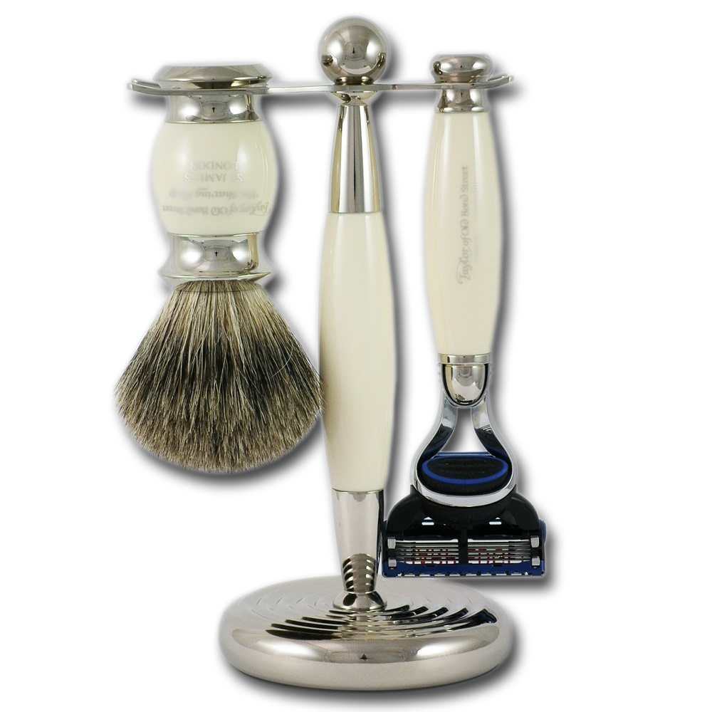 Taylor of Old Bond Street 3 Piece Gillette Fusion Set in Faux Ivory