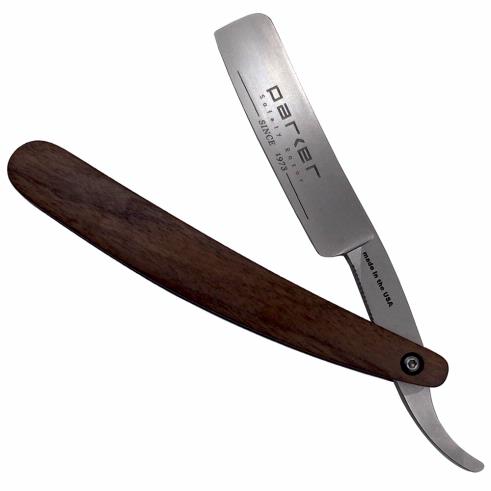 Parker 6/8 Shave Ready Cut Throat Razor Walnut Scales