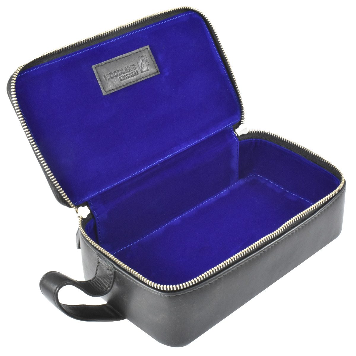 Woodland Leathers Luxury Hardback Nappa Leather Wash Bag