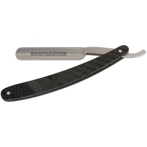 Razolution German Cut Throat Razor 5/8ths Carbon Fibre Scales