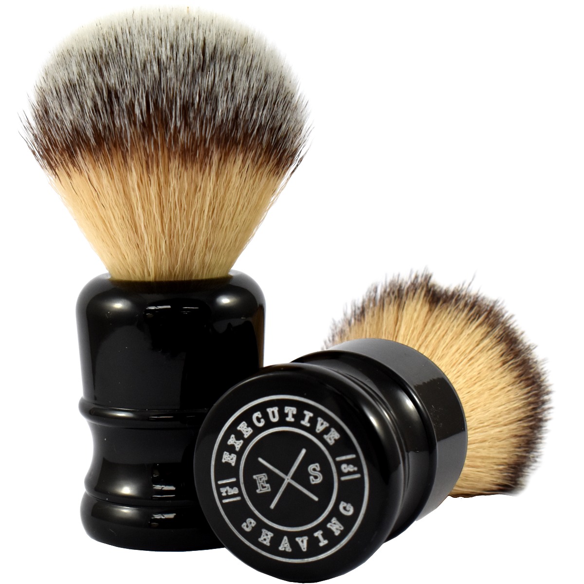 Executive Shaving Medium Jock Synthetic Shaving Brush Black Handle