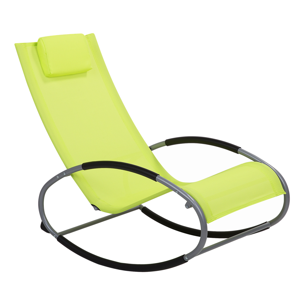 Beliani Tuinstoel limegroen CAMPO