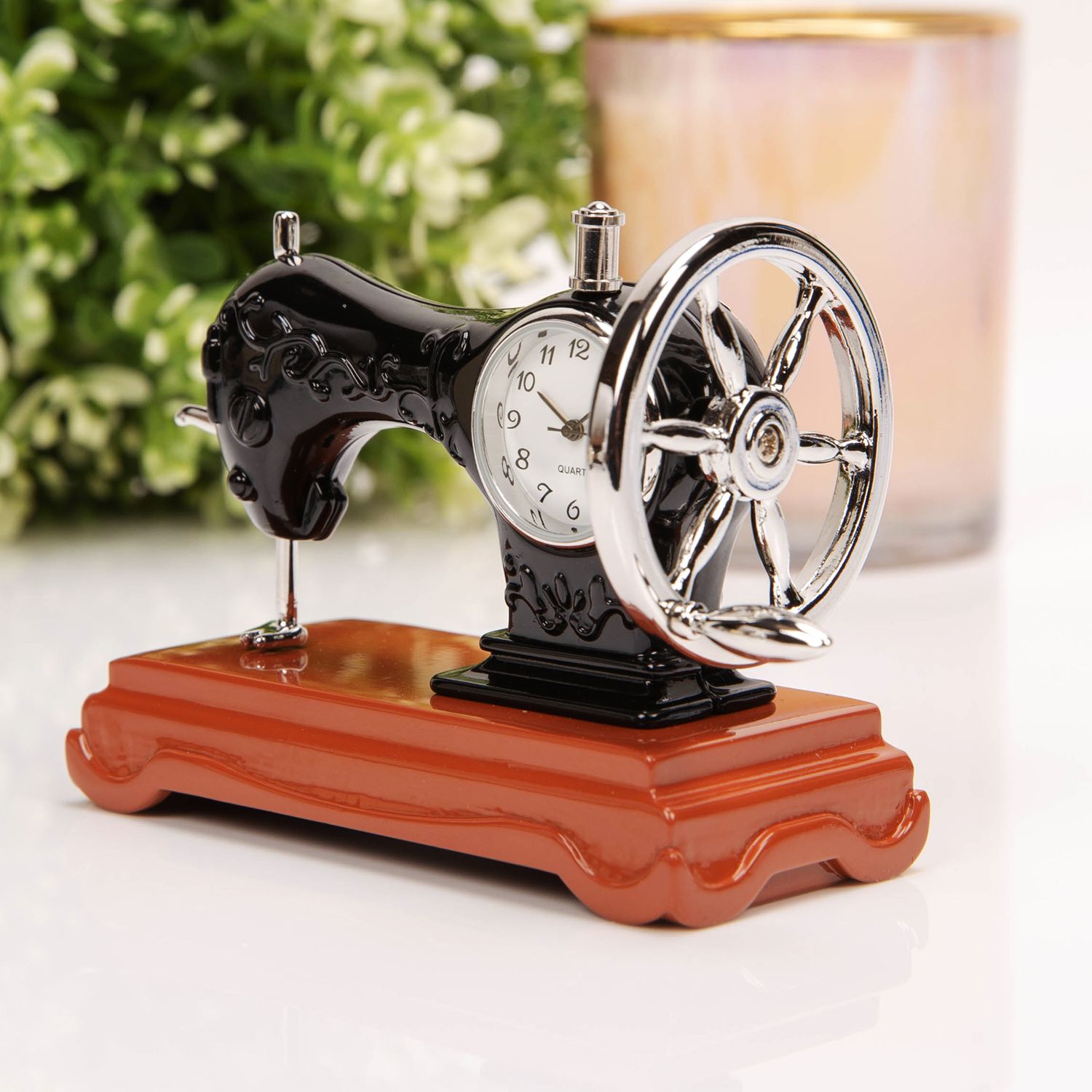 Widdop Miniature Clock Sewing Machine