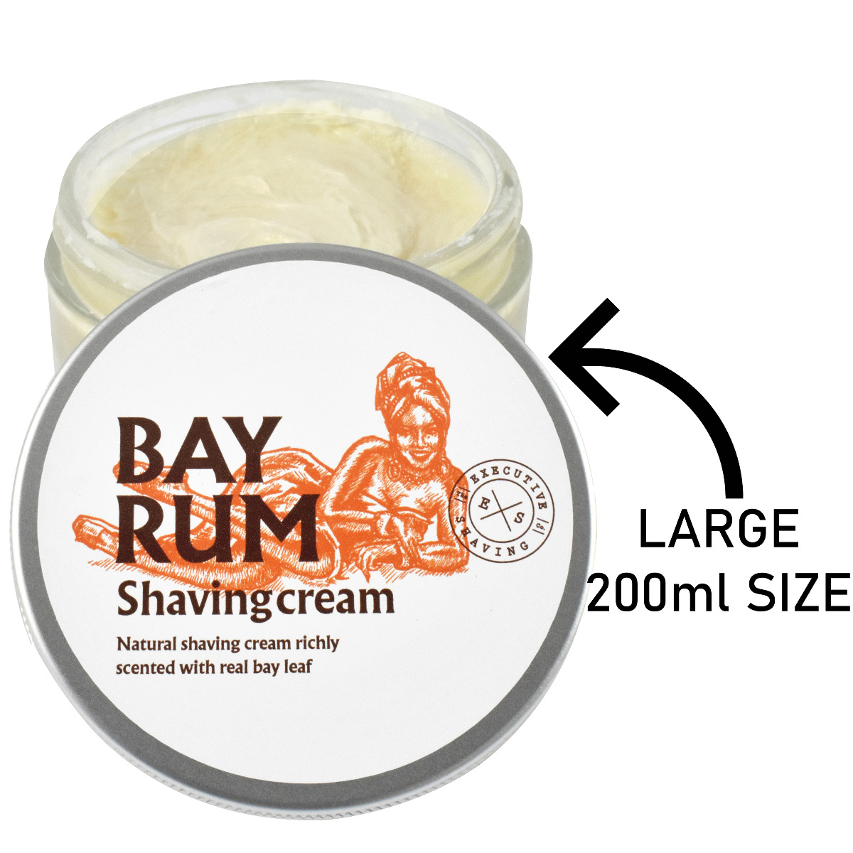 Executive Shaving Bay Rum Natural Shaving Cream (200ml)