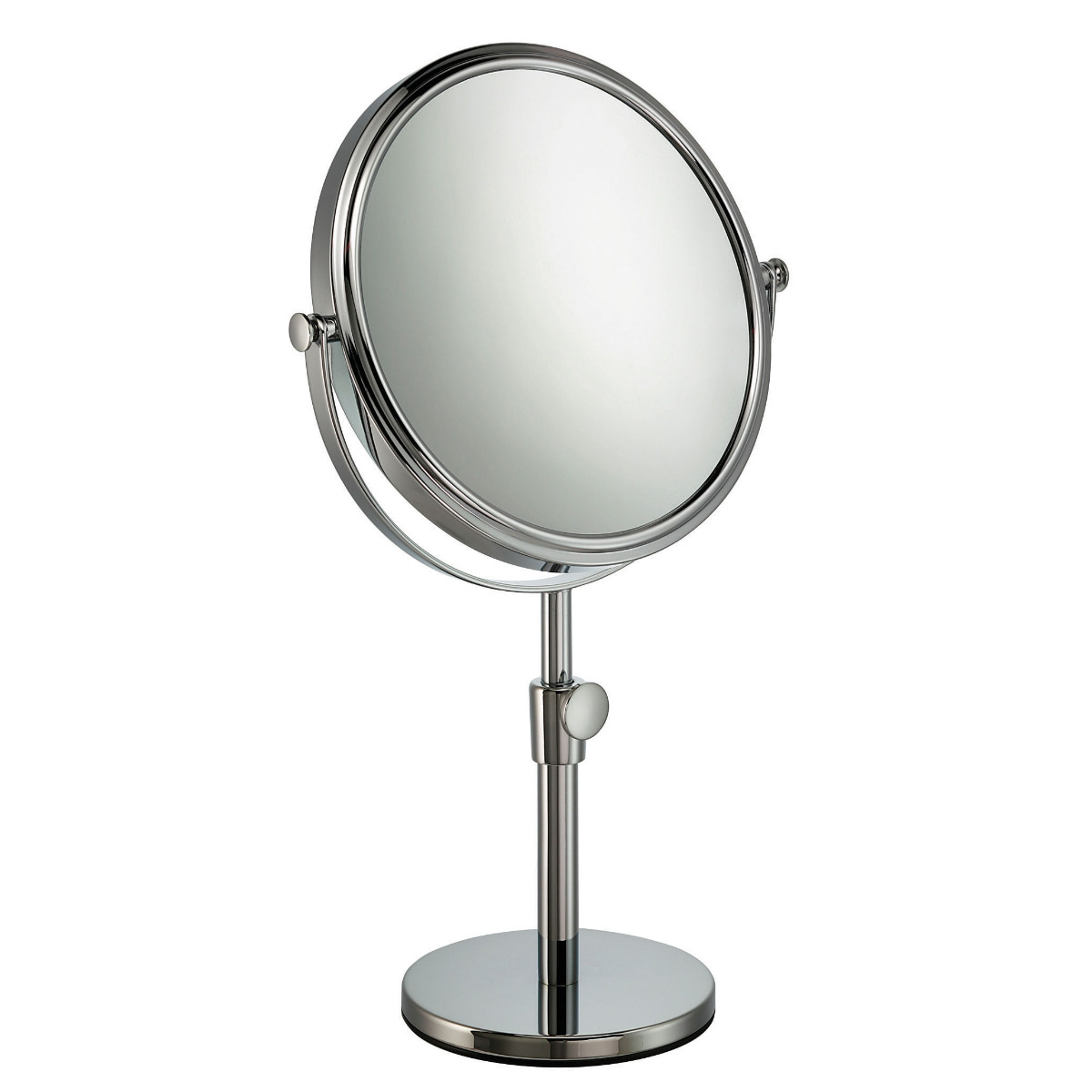 Large 10 x Mag Adjustable Pedestal Mirror in Chrome