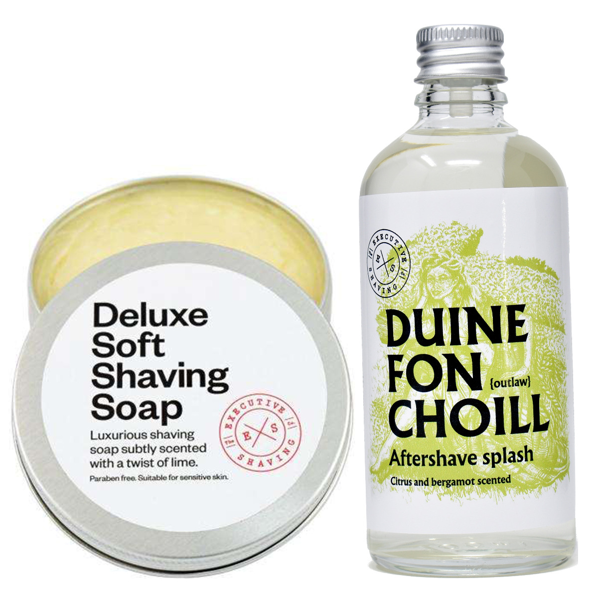 Executive Shaving Deluxe Soft Shaving Soap & Aftershave Set