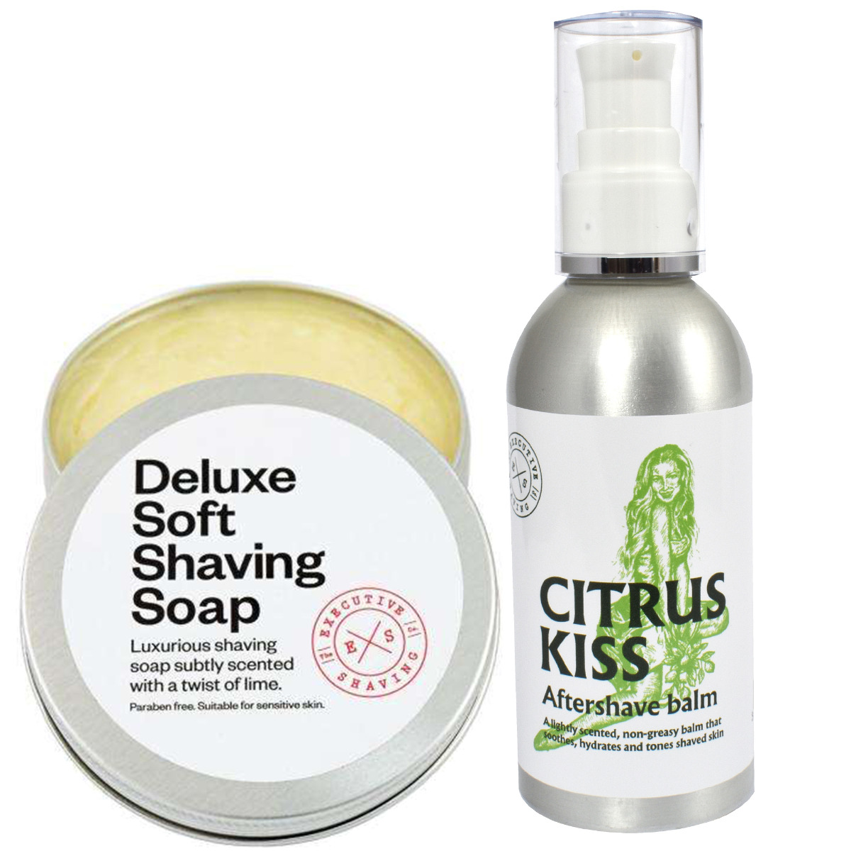 Executive Shaving Deluxe Shaving Soap & Aftershave Balm Set