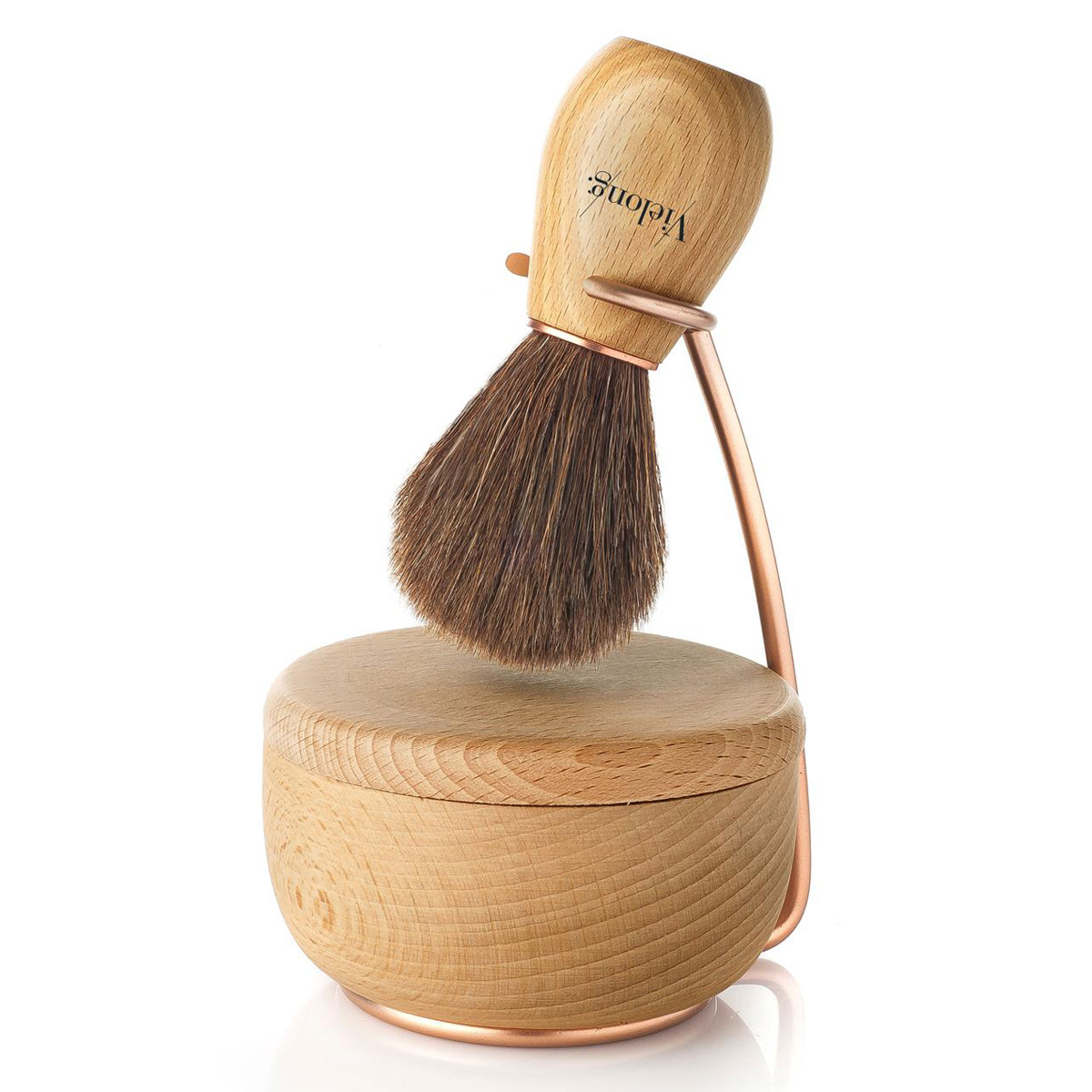 Vielong Wave Horsehair Stand and Shaving Soap Set