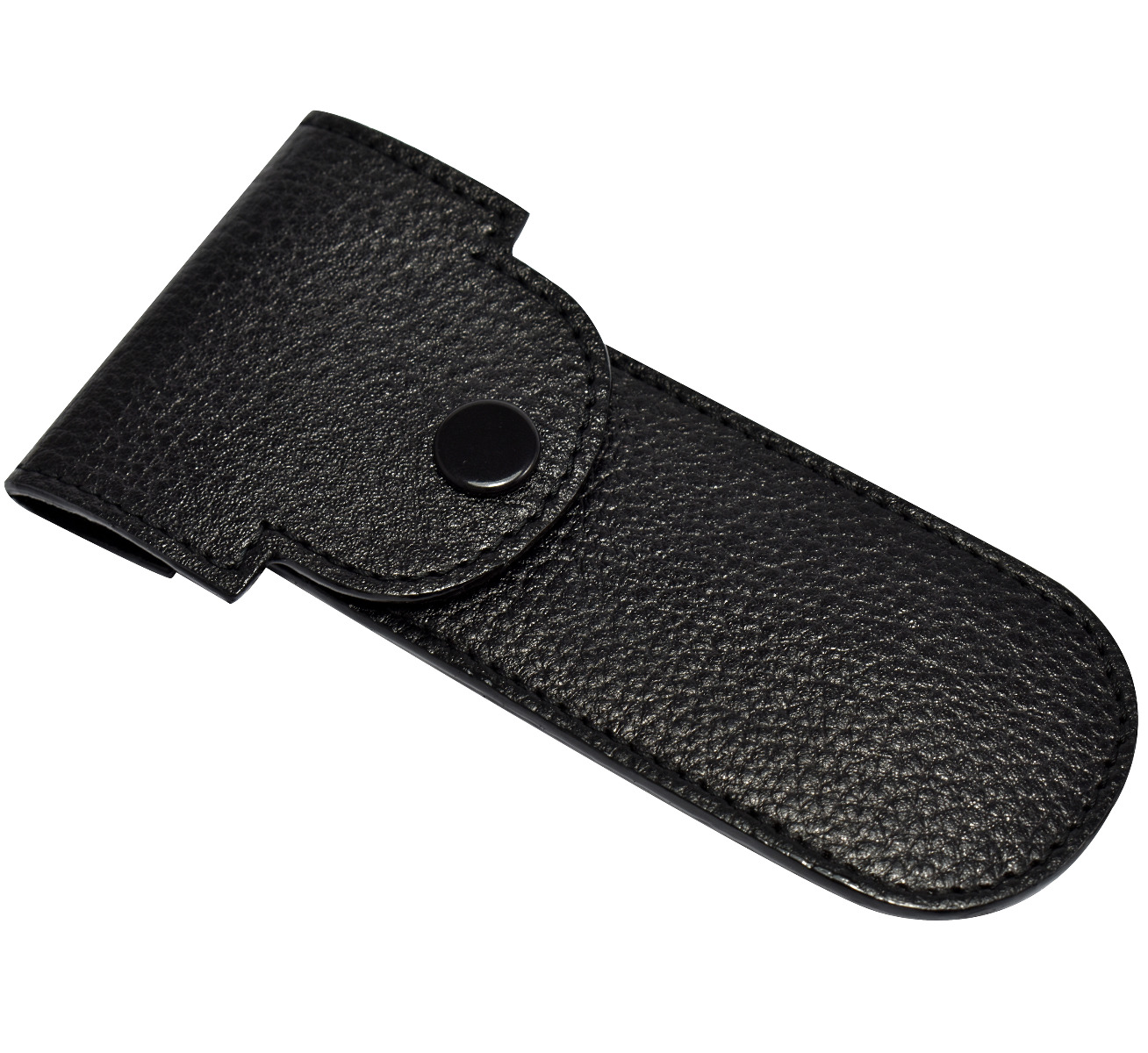 Executive Shaving Black Leather Universal Safety Razor Pouch