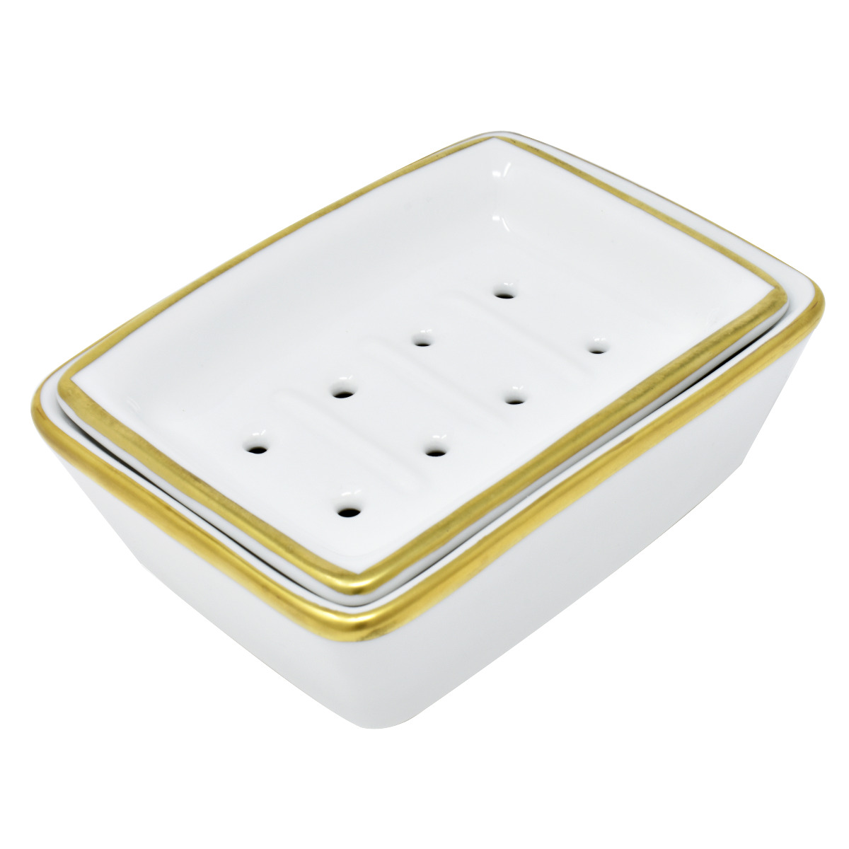 Lindner Handmade Gold Plated Porcelain Soap Dish