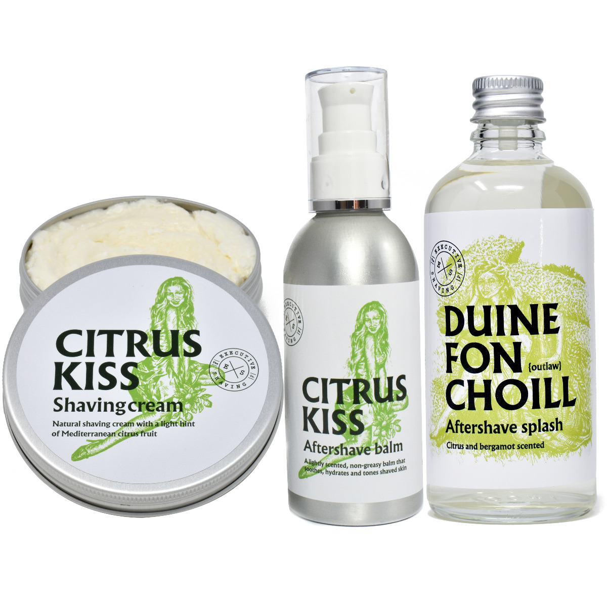 Executive Shaving Citrus Shaving Cream Balm & Aftershave Set