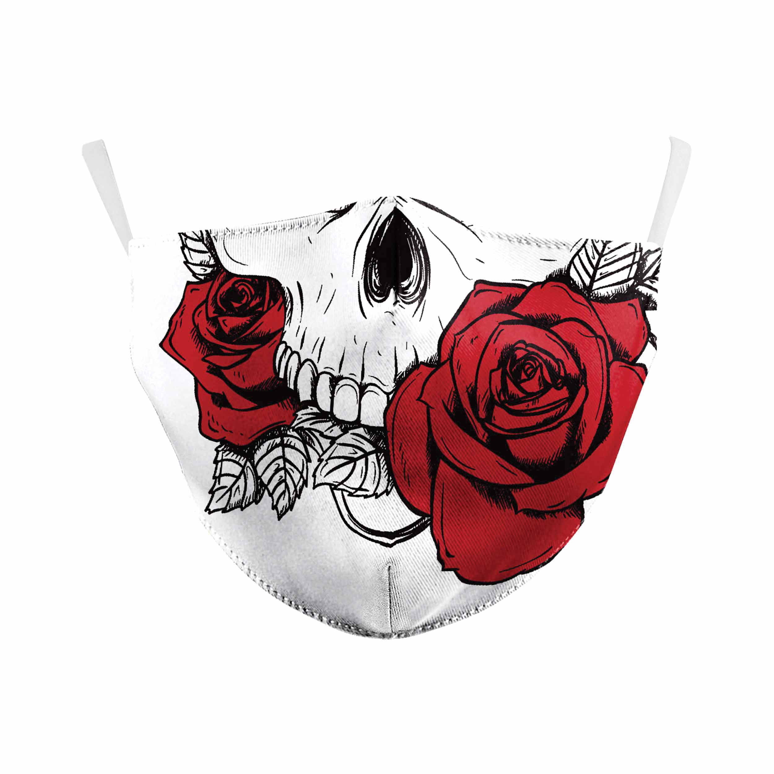 Skull & Roses Reusable Face Mask - Adult Size