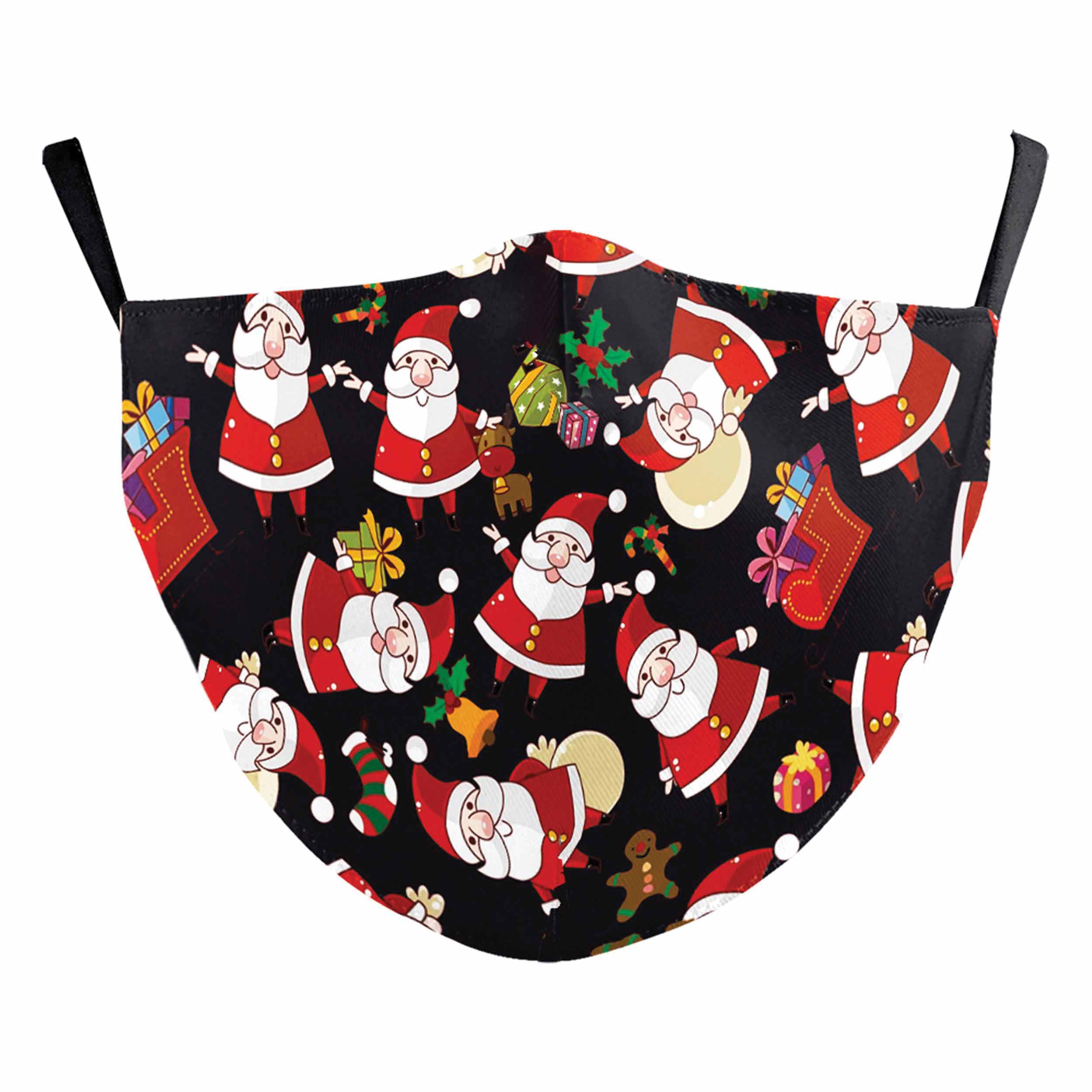 Tumbling Father Christmas Reusable Face Mask - Adult Size