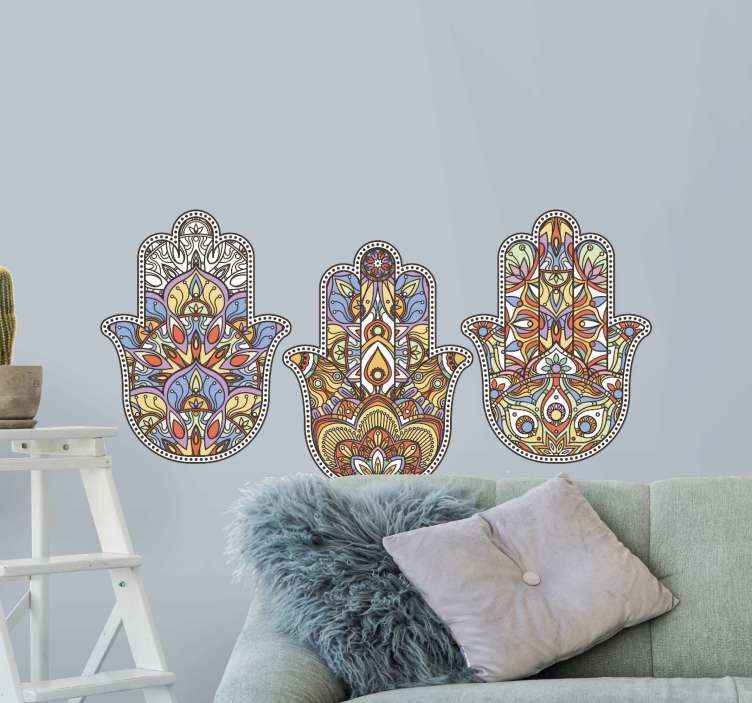 Pack 3 vinilos mano Fátima ornamentales