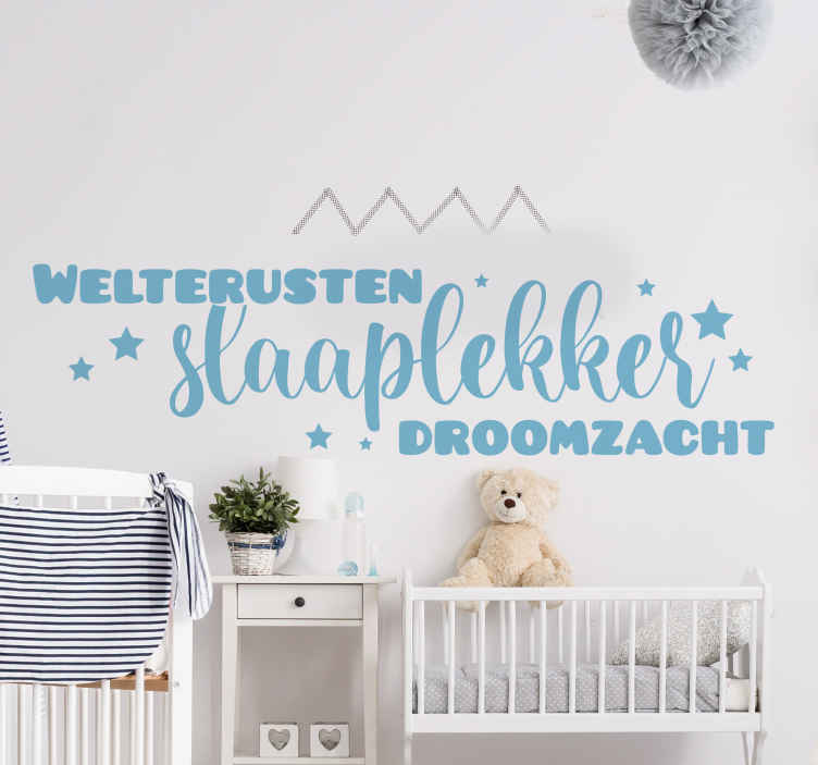 Muurstickers welterusten en sterren