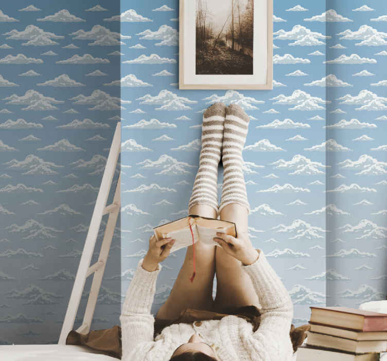 Abstract behang Behang wolken