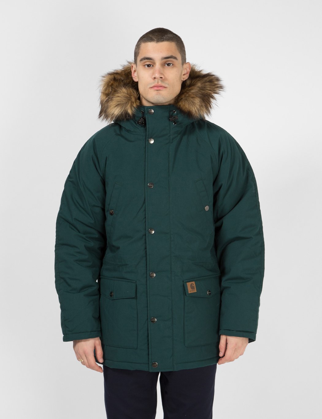 Carhartt-WIP Trapper Parka | Dark Fir Green / Black | L