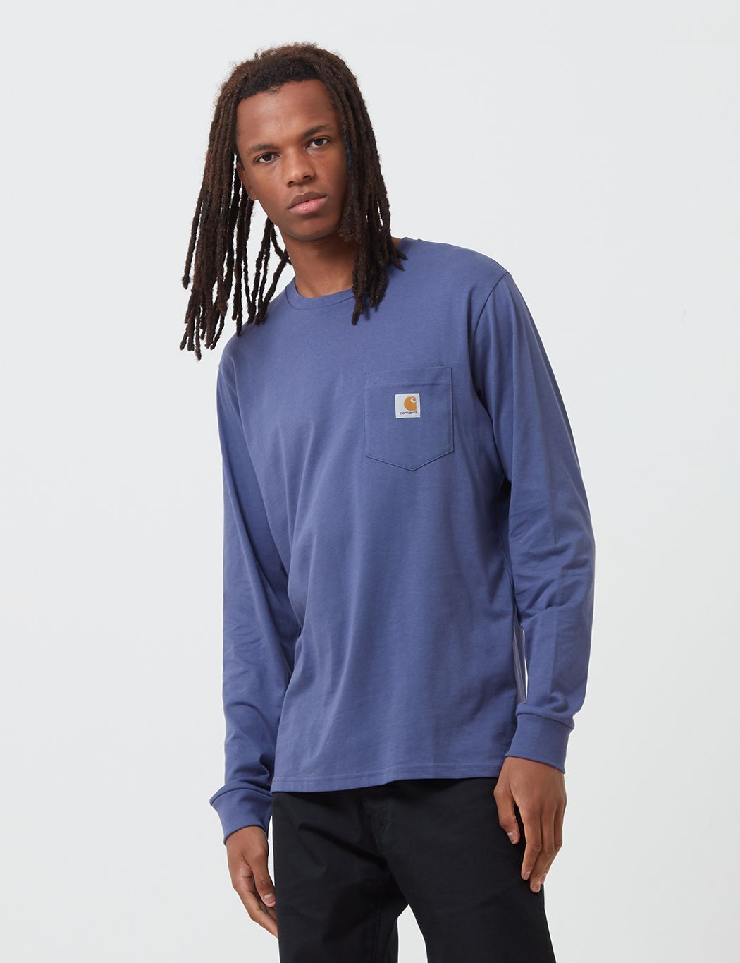 Carhartt-WIP Pocket Long Sleeve T-Shirt | Cold Viola | XXL