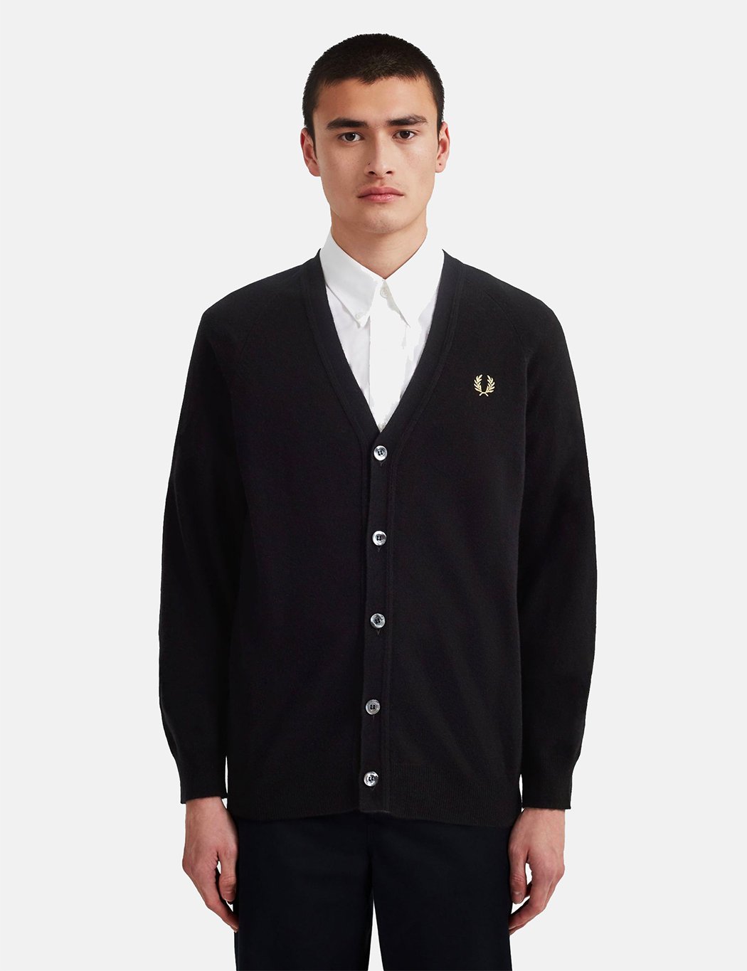 Fred Perry Reissues Lambswool Cardigan | Black | M