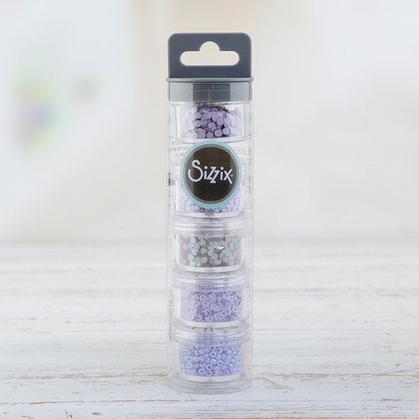 Sizzix Making Essential Sequins and Beads - Lavender Dust, 5 Pack