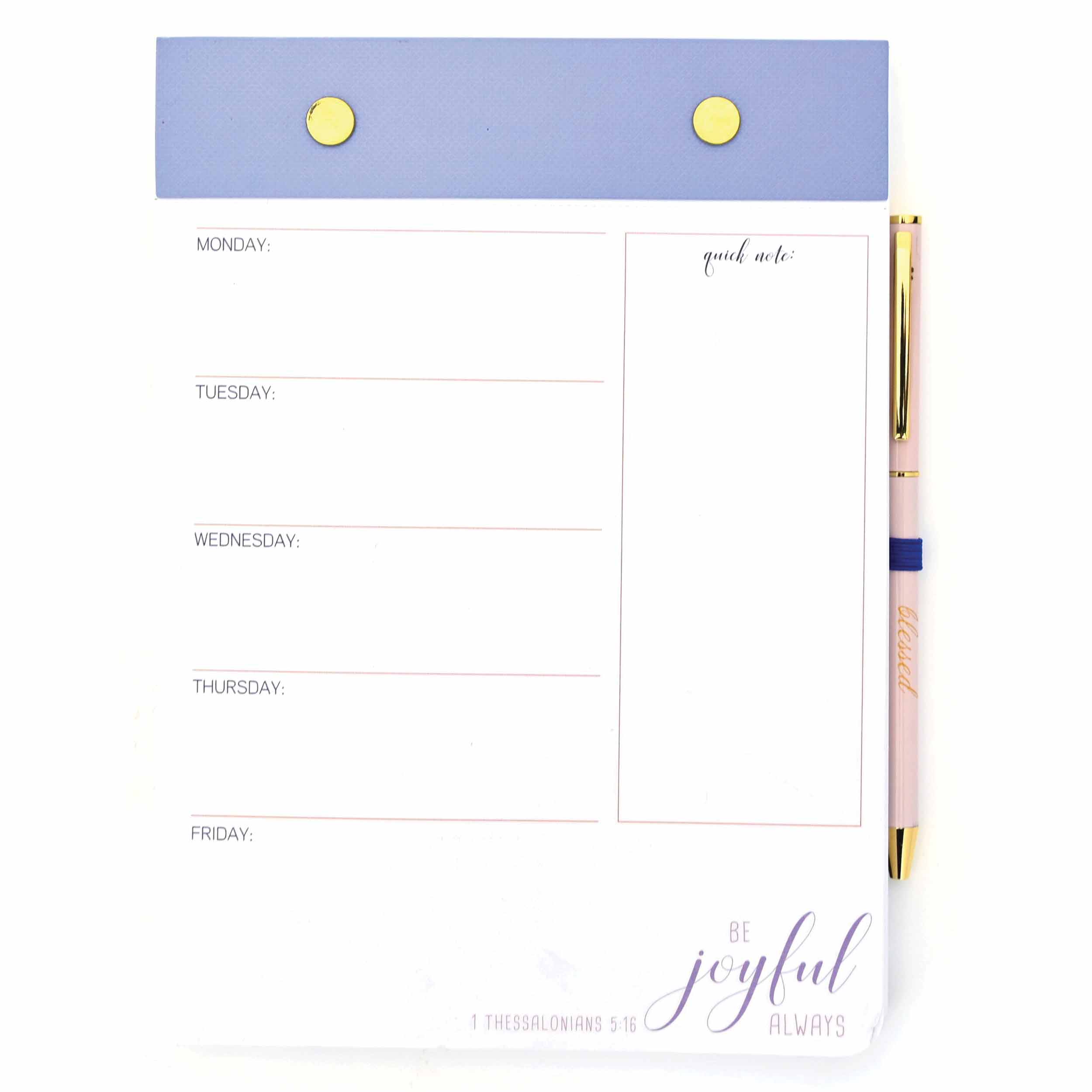 Be Joyful Undated Desk Pad & Pen Set