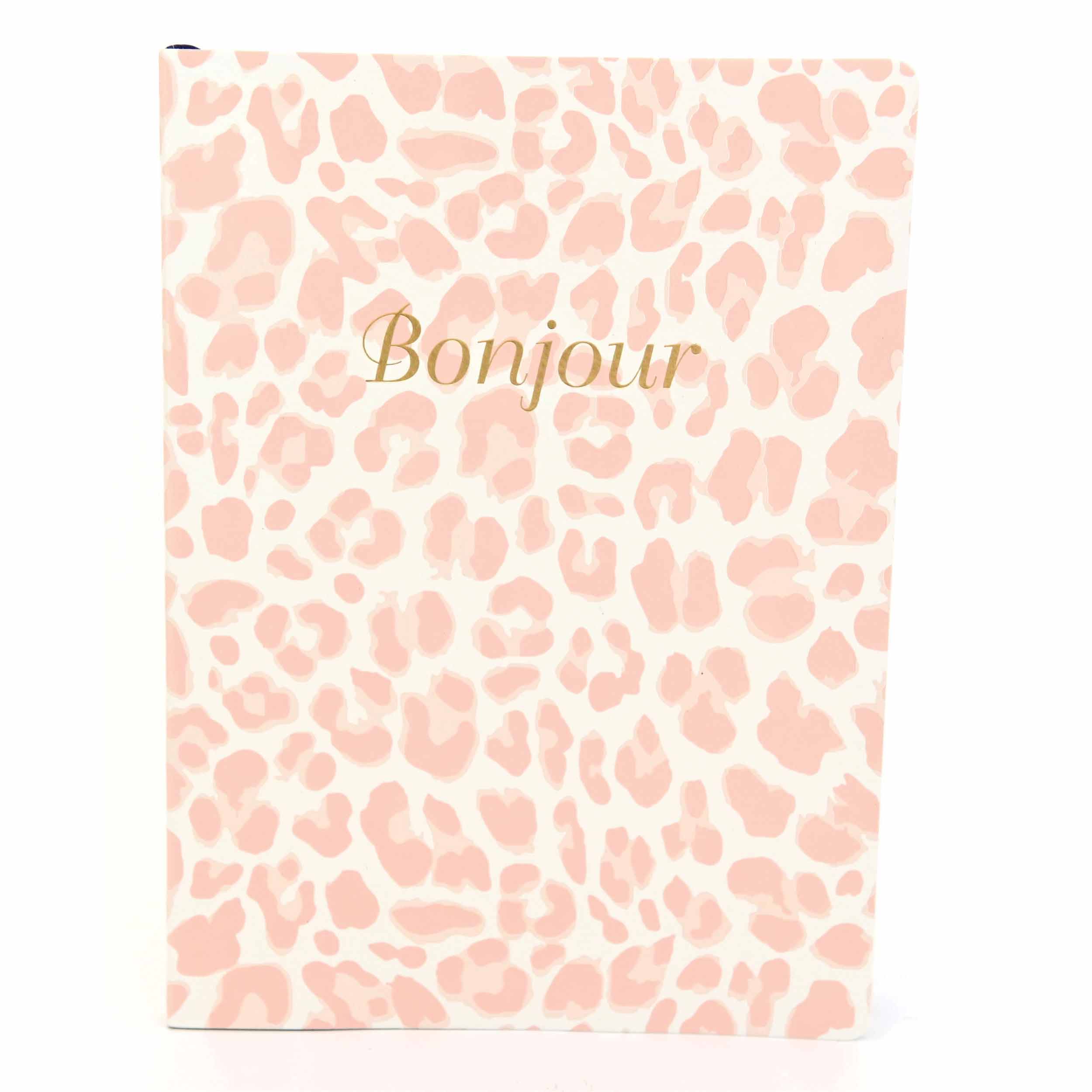 Bonjour, Pink Leopard A5 Deluxe Journal
