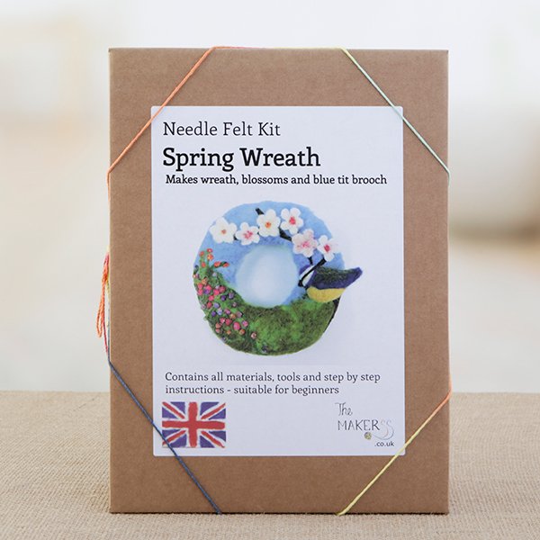 The Makerss Spring Wreath Needle Felting Kit