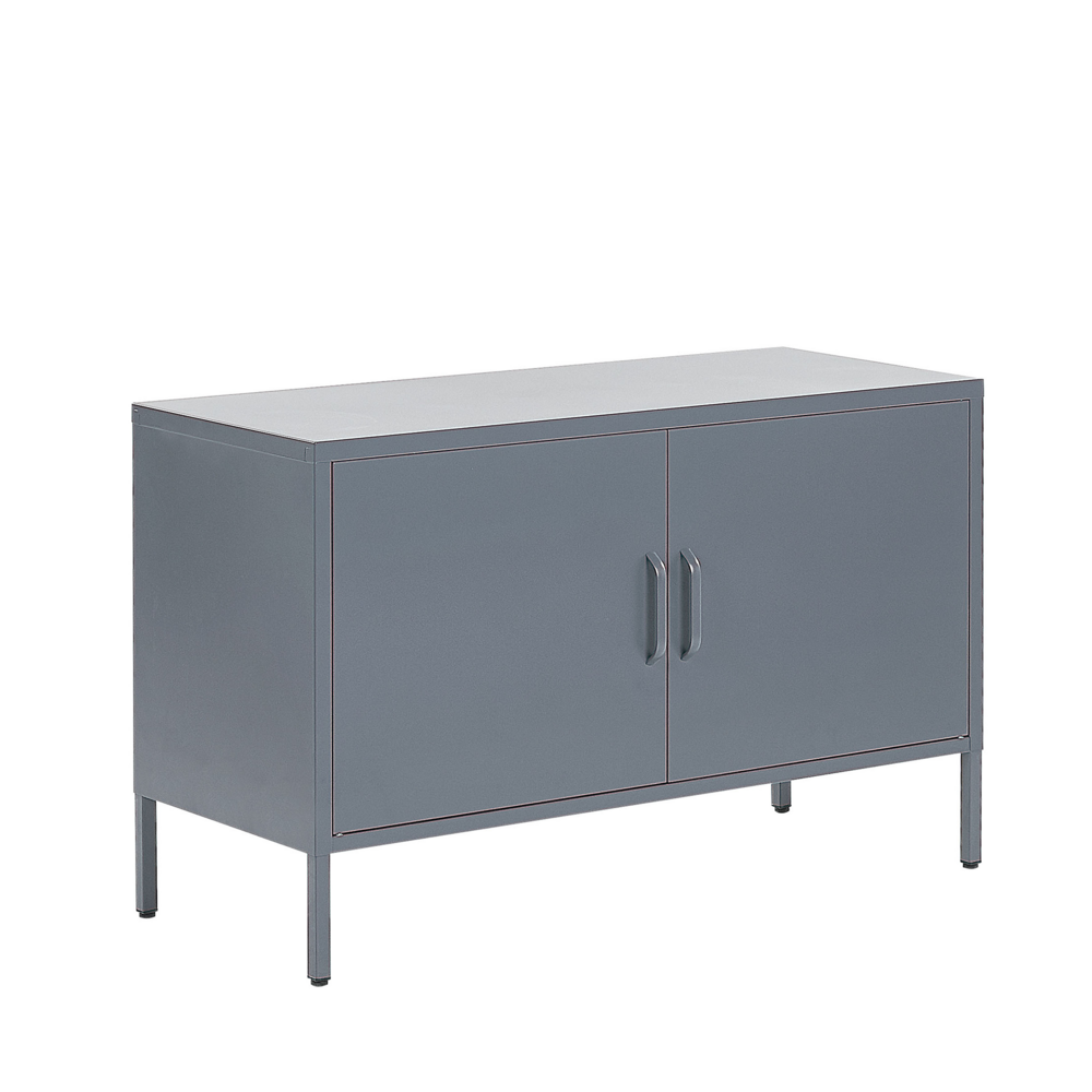 Beliani Sideboard chromestaal grijs URIA