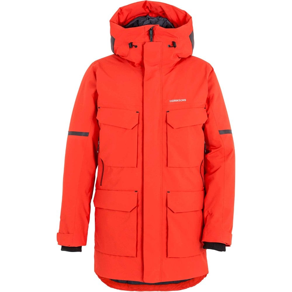 Didriksons Drew Parka 4 - Lava Red Mens M