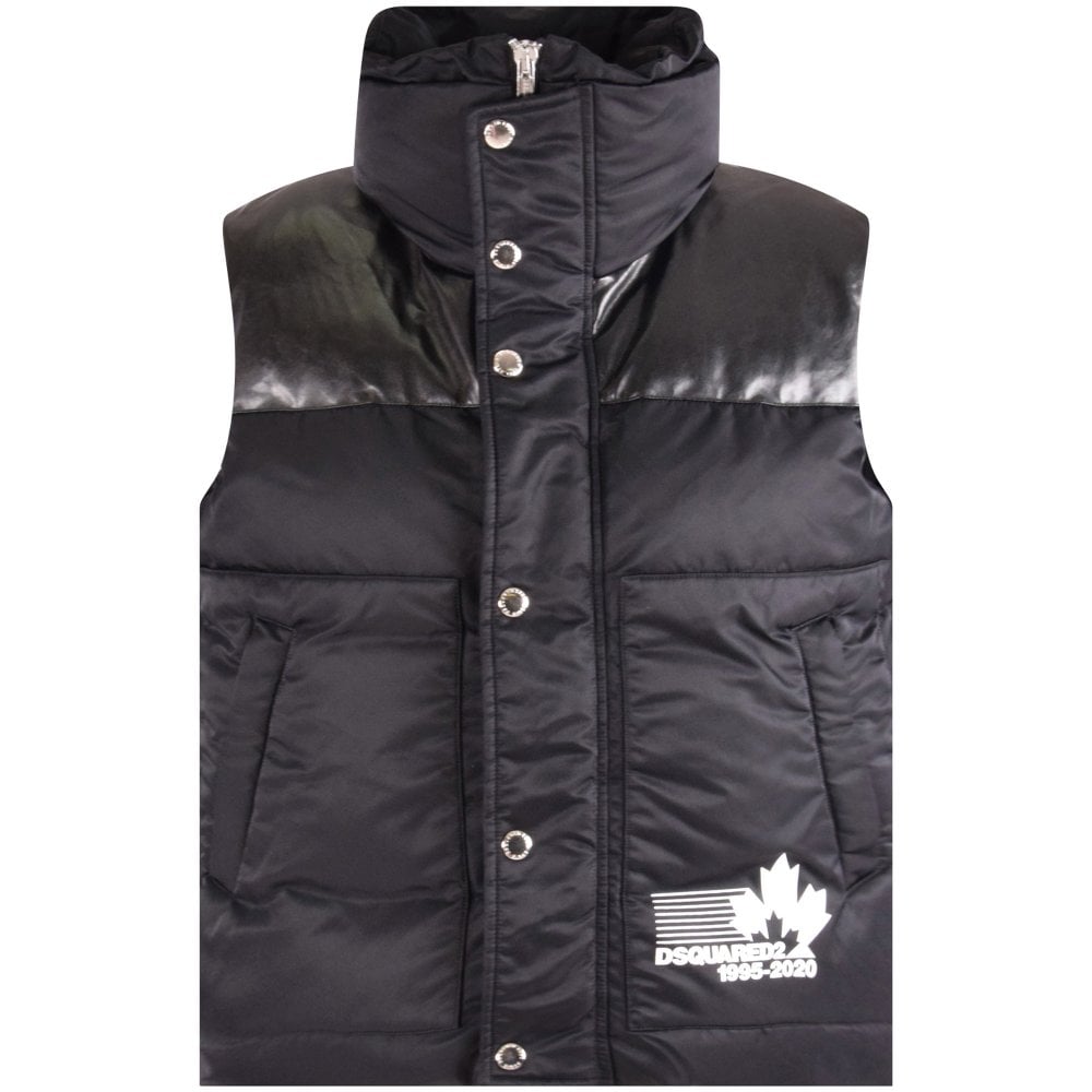 DSQUARED2 Men's Black Tonal Logo Gilet | Black | 48