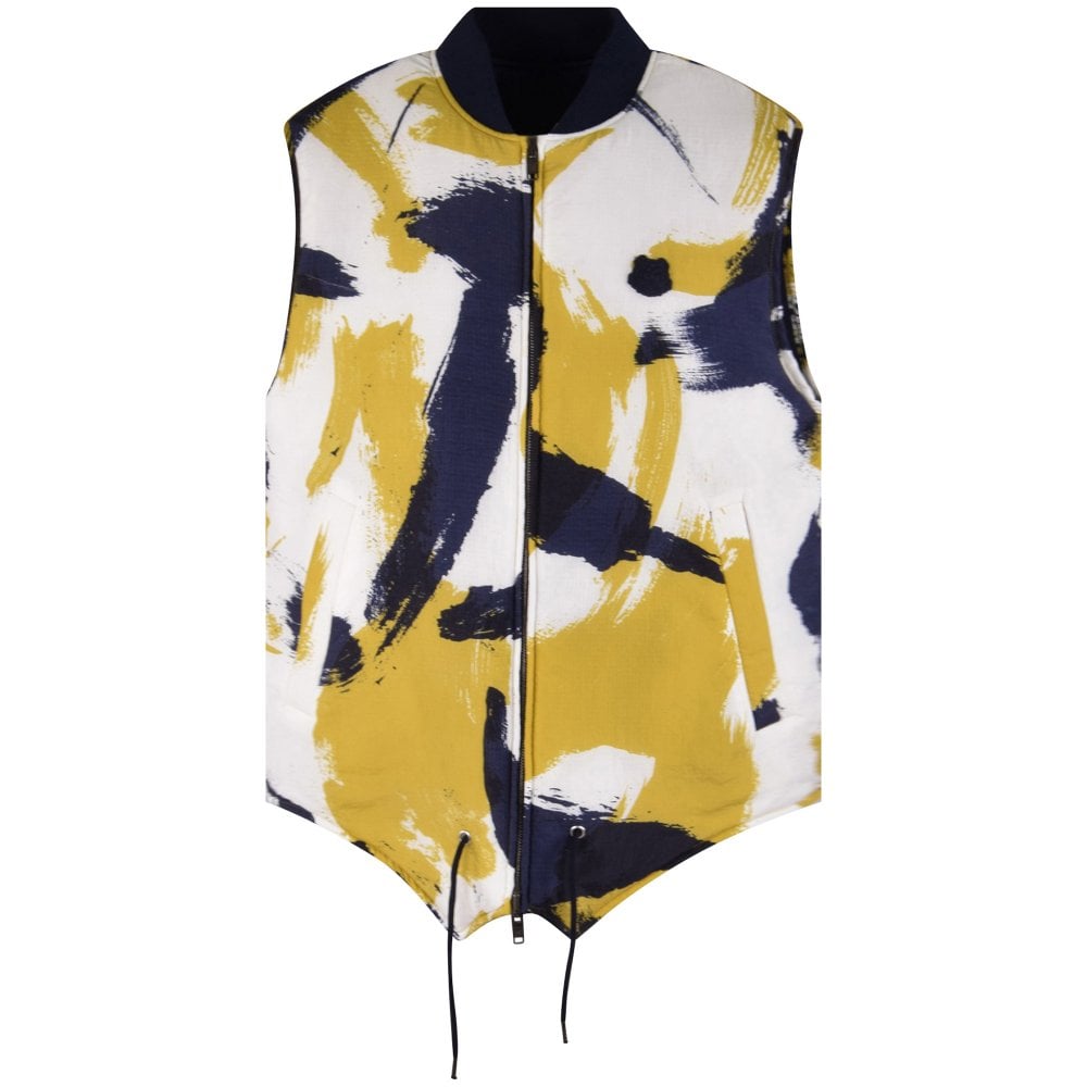 KENZO Men's Paint Stoke Reversable Gilet | Navy Multi | S